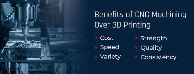 Benefits of CNC Machining Over 3D Printing