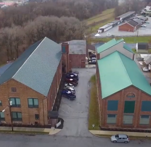 Aerial shot of American Micro Industries campus.