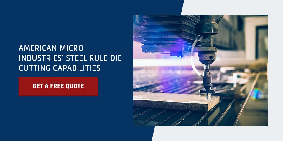 American Micro Industries’ Steel Rule Die Cutting Capabilities